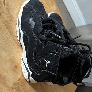 Jordan Kids Black and White Sneakers